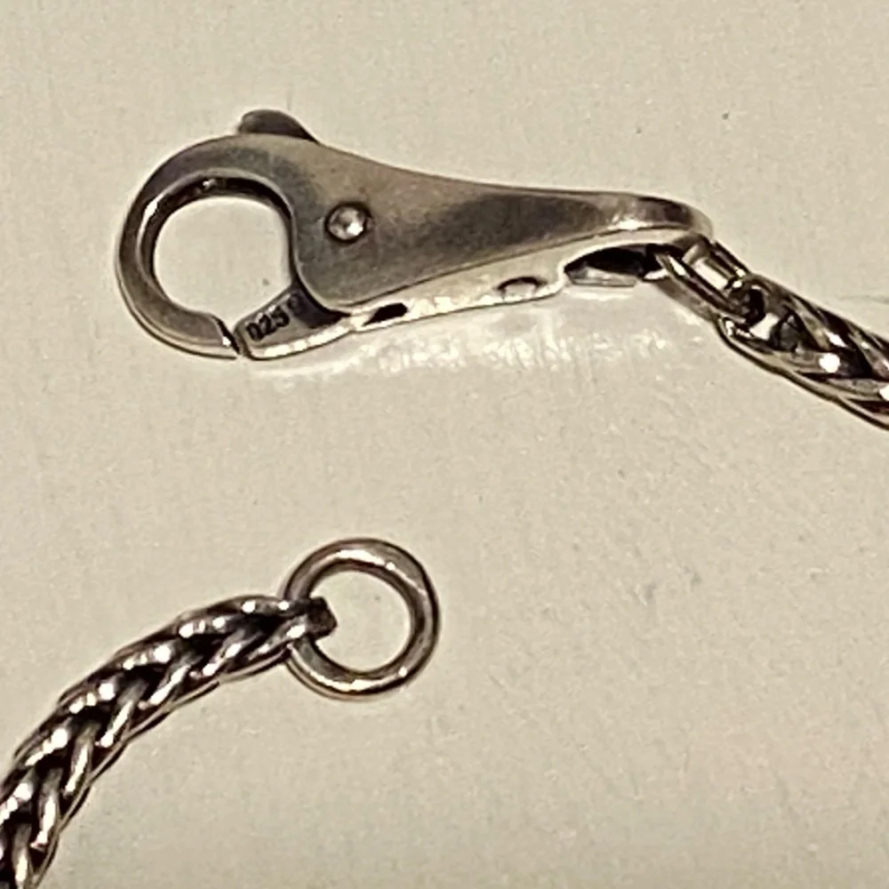 Trollbeads Sterling Bracelet+ Clasp + Glass Bead L 7.5” - Picture 2 of 8